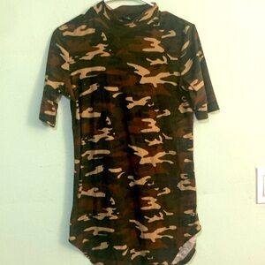 Long camo top